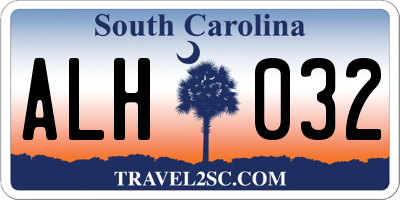 SC license plate ALH032