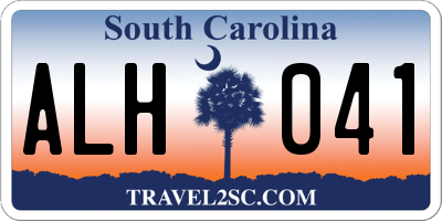 SC license plate ALH041