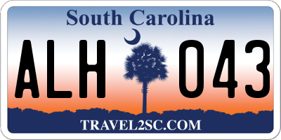 SC license plate ALH043