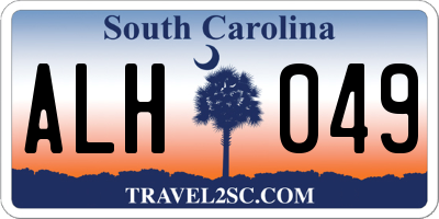 SC license plate ALH049
