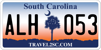 SC license plate ALH053