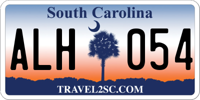 SC license plate ALH054