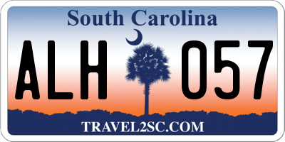 SC license plate ALH057