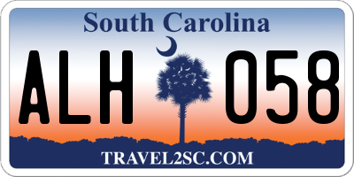 SC license plate ALH058