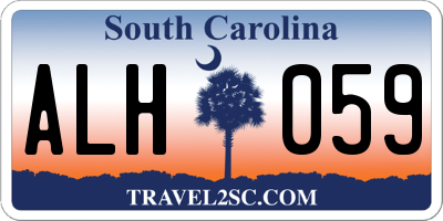 SC license plate ALH059