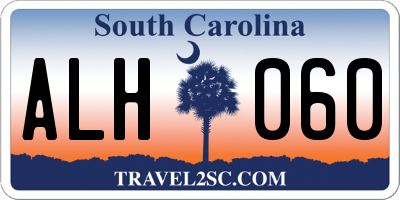 SC license plate ALH060