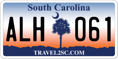 SC license plate ALH061