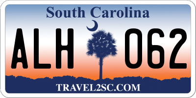 SC license plate ALH062