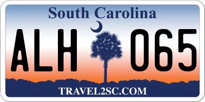 SC license plate ALH065