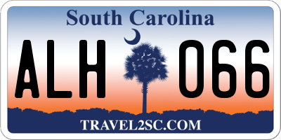 SC license plate ALH066