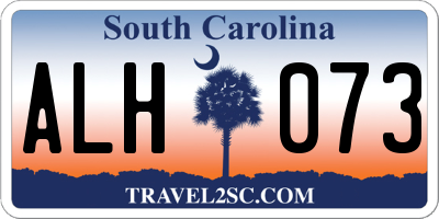 SC license plate ALH073