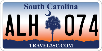 SC license plate ALH074
