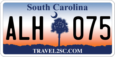 SC license plate ALH075