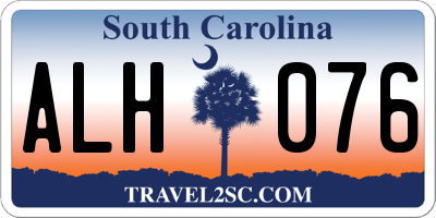 SC license plate ALH076