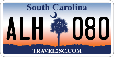 SC license plate ALH080