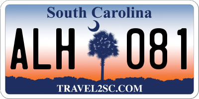 SC license plate ALH081