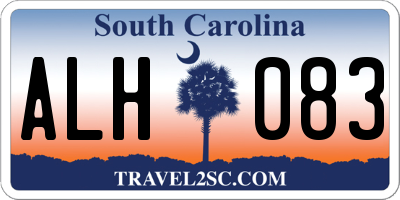SC license plate ALH083