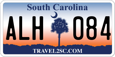 SC license plate ALH084