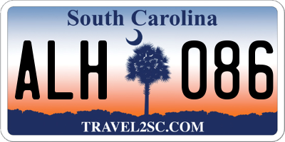 SC license plate ALH086