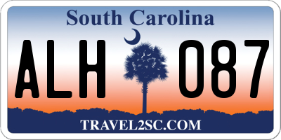 SC license plate ALH087