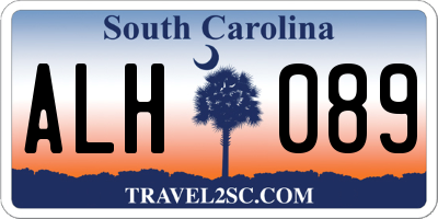 SC license plate ALH089