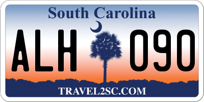 SC license plate ALH090