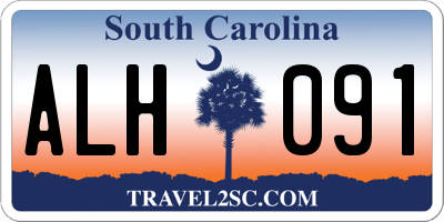 SC license plate ALH091