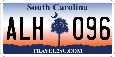 SC license plate ALH096