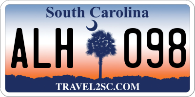 SC license plate ALH098
