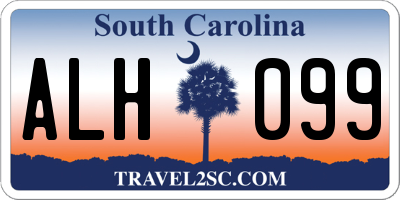 SC license plate ALH099