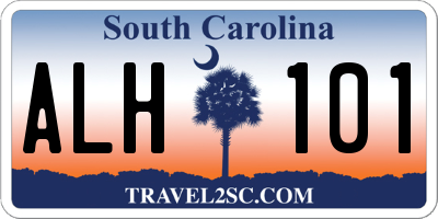 SC license plate ALH101
