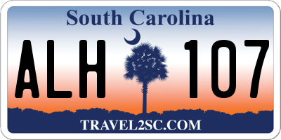 SC license plate ALH107
