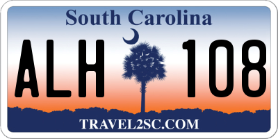 SC license plate ALH108