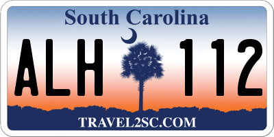 SC license plate ALH112