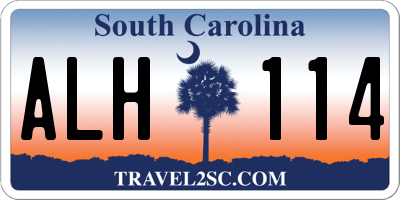 SC license plate ALH114