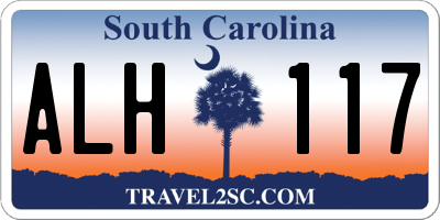 SC license plate ALH117