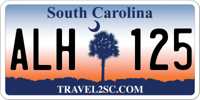 SC license plate ALH125