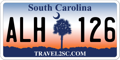 SC license plate ALH126