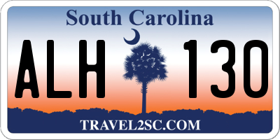 SC license plate ALH130