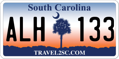 SC license plate ALH133