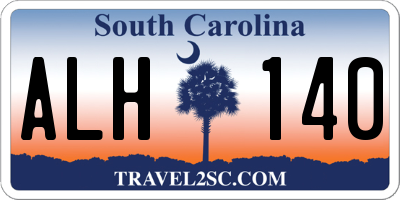 SC license plate ALH140