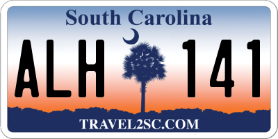 SC license plate ALH141