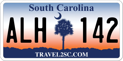 SC license plate ALH142
