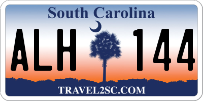 SC license plate ALH144