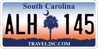 SC license plate ALH145