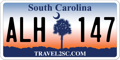 SC license plate ALH147