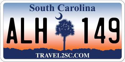 SC license plate ALH149