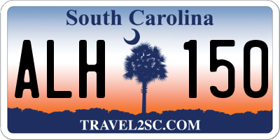 SC license plate ALH150