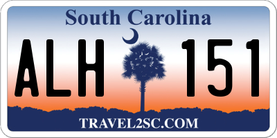 SC license plate ALH151