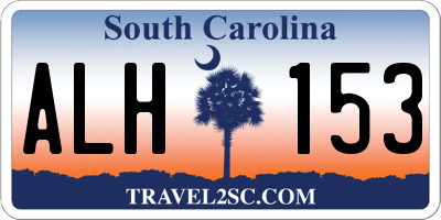 SC license plate ALH153